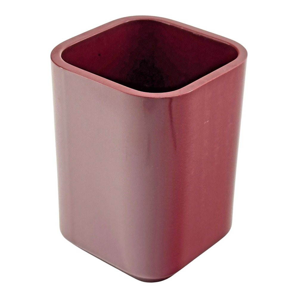 Vintage Radius One Pen Holder Maroon William Sklaroff Plastic Desk Office 1980's